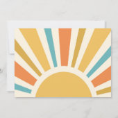 ここ来のおもしろいレトロボホヒッパイボーイ誕生日 招待状 (裏面)