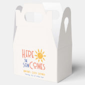 ここ来の息子レトロサンミニマルベビーシャワー フェイバーボックス (オープン)