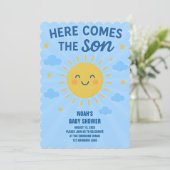 "ここ来の息子"垂直招待状カード 招待状 (スタンド正面)