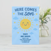 "ここ来の息子"垂直招待状カード 招待状 (スタンド正面)