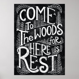 ここ来の森に残っている – ジョン・ミュア ポスター