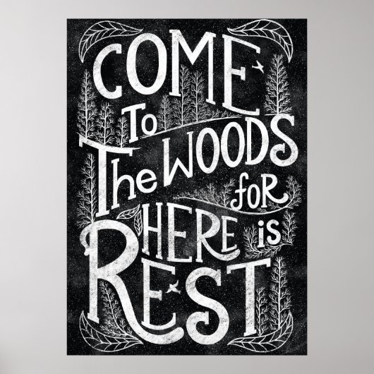 ここ来の森に残っている – ジョン・ミュア ポスター (正面)