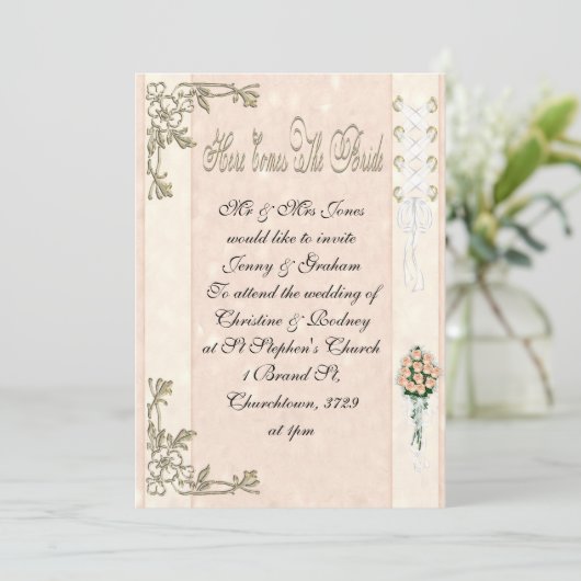 ここ来の花嫁 招待状 (スタンド正面)