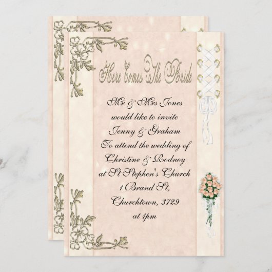 ここ来の花嫁 招待状 (正面/裏面)