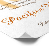 ここ来サンシャインベビーシャワーおしゃぶり狩りゲーム ポスター (角)