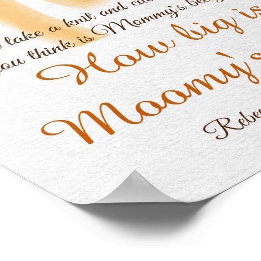 ここ来サンシャイ赤ん坊シャワーどのように大きなゲームを推測 ポスター (角)