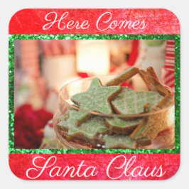 ここ来サンタクロースCookieのシール スクエアシール