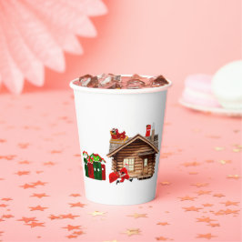 ここ来サンタ紙カップ 紙コップ