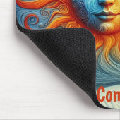 ここ来ザサン – AIアートプリント マウスパッド (コーナー)