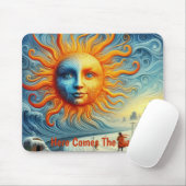 ここ来ザサン – AIアートプリント マウスパッド (マウス)