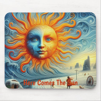 ここ来ザサン – AIアートプリント マウスパッド