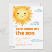 ここ来ザソンサンテーマベビーシャワー 招待状 (正面)