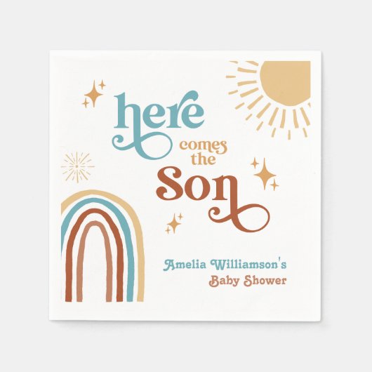 ここ来ザソンレトロサンシャイン スタンダードカクテルナプキン (正面)