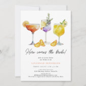 ここ来ザブライドおもしろいドリンクブライダルシャワー 招待状 (正面)