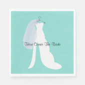 ここ来ザブライドブライダルシャワーパーティー スタンダードランチョンナプキン (正面)