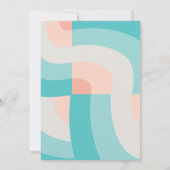 ここ来ザレインボーカラー抽象芸術1st誕生日 招待状 (裏面)