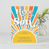 ここ来ザレトロサンシャインボーイ赤ちゃんシャワー 招待状 (スタンド正面)