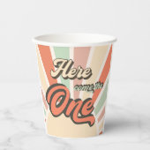 ここ来ザワンサンシャインレトロ誕生日 紙コップ (正面)