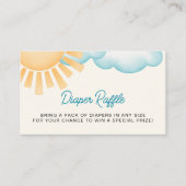 ここ来ザ息子男の赤ちゃんおむつラッフル エンクロージャーカード (正面)