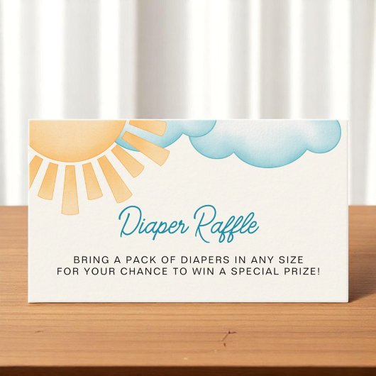 ここ来ザ息子男の赤ちゃんおむつラッフル エンクロージャーカード