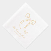 ここ来ザ新婦カスタムボウゴールドフォイルナプキンス 箔ナプキン (右)