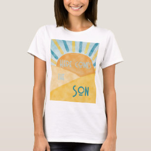 ここ来ソンサンシャインブルーレイボーイベビーシャワー Tシャツ