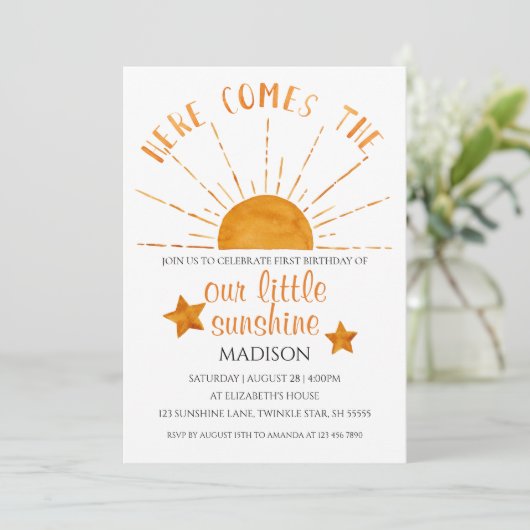 ここ来日 – 水の色の最初の誕生日 招待状 (スタンド正面)