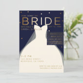 ここ来BRIDEネイビーブルー&金ゴールドブライダルシャワー 招待状 (スタンド正面)