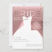 ここ来BRIDEバラ金ゴールドグラムシックブライダルシャワー 招待状 (正面)