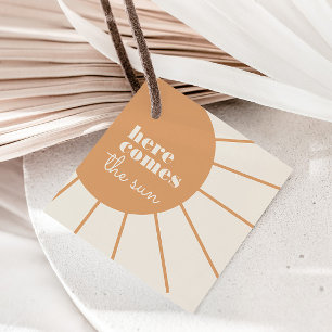 ここ来The Sun Boho Baby Showerメッセージカード フェイバータグ