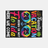 ここ私たち来家族バケーションフロリダ2025ボンディング フリースブランケット (正面(横))