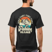 ここ魚釣りシーズンフィッシュ Tシャツ (裏面)