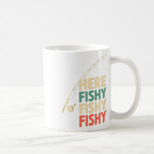 ここ – フィッシュおもしろい魚釣りデザインBフィッシュ_1 コーヒーマグカップ