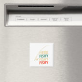 ここ – フィッシュおもしろい魚釣りデザインBフィッシュ_1 マグネット (インサイチュ (食洗機))