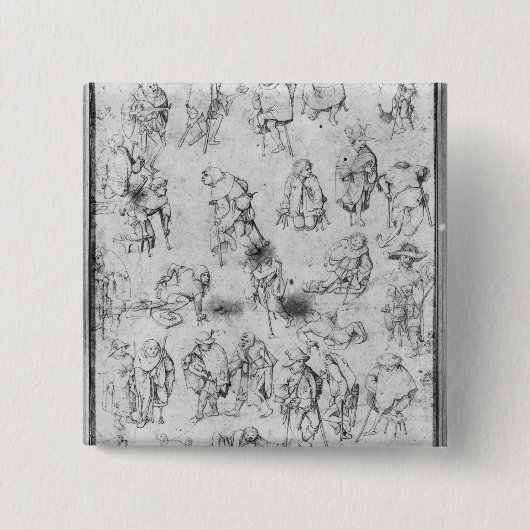 こじき 缶バッジ (正面)