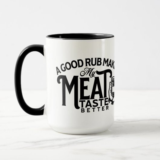 こすり良いと肉の味が良くなる マグカップ (左)