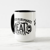 こすり良いと肉の味が良くなる マグカップ (正面左)