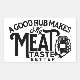 こすり良いと肉の味が良くなる 長方形シール