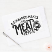 こすり良いと肉の味が良くなる 長方形シール (封筒)