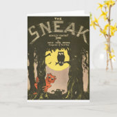 こそこそする人 カード (黄色い花)