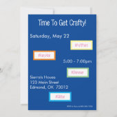 こだわりのチョークペイントパーティー招待状 招待状 (裏面)