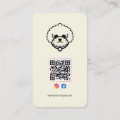 こちらがインスタグラムのプロフィール ドッグインフルエンサー ベージュのQRコードです 名刺 (裏面)