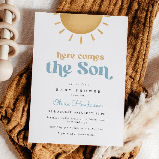 こちらが息子くんのベイビーシャワー招待状 招待状