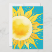 こちらが息子よ！ボーイ・ブルー・サンシャイン・ベイビー・シャワー 招待状 (裏面)