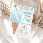 こちらが特別な情報です ブルーボーイ アイスクリーム バースデー 招待状