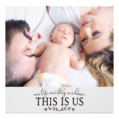 こちらが私たち |父モダンの日の家族写真 フォトプリント            (正面)