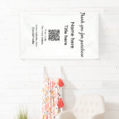 こちらで購入いただいた商品の名前とタイトルをスキャンしてください QRコードを読み取ってください 横断幕 (インサイチュ)