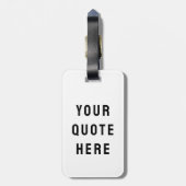 こちらにお好きな文章を入れてください。特別なテキストが入ったプレゼント ラゲッジタグ (裏面縦)