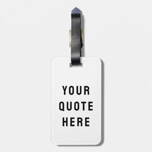 こちらにお好きな文章を入れてください。特別なテキストが入ったプレゼント ラゲッジタグ (裏面縦)