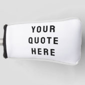 こちらにお好きな言葉を入れられます パーソナライズされたテキストパター ゴルフヘッドカバー (正面)